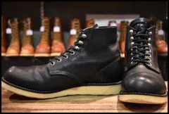 【8D 良品 10年】レッドウィング 8165 アイリッシュセッター 黒 ブラッククローム プレーントゥ 編み上げ ブーツ redwing HOPESMORE【GE537】のサムネイル