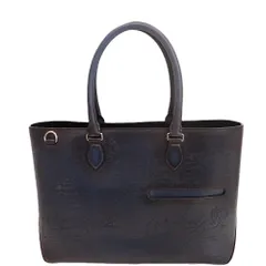 Th1014433 ベルルッティ トゥジュール トートバッグ カリグラフィ スクリットレザー 本革 ブルー系 メンズ Berluti 美品・中古のサムネイル