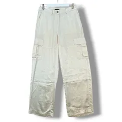 Theory セオリー サテンカーゴパンツ 光沢 サテン CRUSHED ACETATE CARGO PANT HB アイボリー サイズ4 レディース 春 夏 ゴーゴー古着マルイ草加店 18 No.久2077のサムネイル