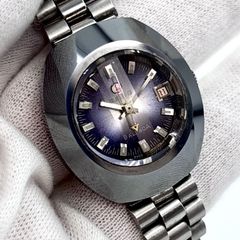 稼働 RADO SPACE WING 腕時計 機械式 デイト ブルー 3601 - メルカリ