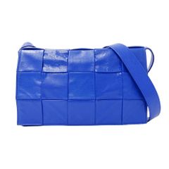 ボッテガ・ヴェネタ BOTTEGAVENETA バッグ レディース メンズ ブランド ショルダーバッグ レザー カセット クラシック ブルー 肩掛け 斜めがけ フラップ式 おしゃれ 無地 シンプル カジュアル 【中古】