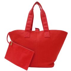 HERMESパニエドプラージュPMトートバッグ ヘリンボーン柄 ホワイト