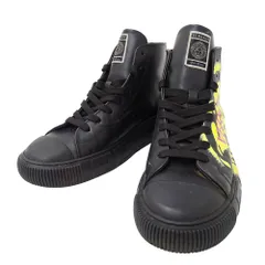 ヴェルサーチ VERSACE スニーカー メンズ ブランド レザー メデューサグレース スマイル ハイカットスニーカー ブラック サイズ41 27.3cm カジュアル 可愛い 派手 おしゃれ 厚底 【中古】のサムネイル