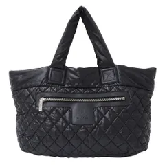 シャネル CHANEL バッグ コココクーン トートMM レディース ブランド トートバッグ ナイロン ブラック シルバー金具 A48611 黒 おしゃれ 【中古】のサムネイル