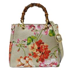 GUCCI バンブー ブルームス 2way ショルダーバッグ ハンドバッグ