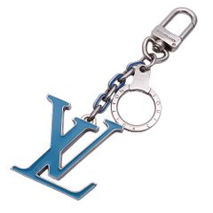 LOUIS VUITTON LVロゴ キーホルダー ブルー クリア - メルカリ