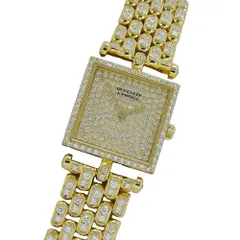 ヴァンクリーフ＆アーペル Van Cleef & Arpels 時計 レディース ブランド クラシックスクエア ダイヤモンド クオーツ QZ 750YG 18K 金無垢 ゴールド 磨き済み 【中古】のサムネイル