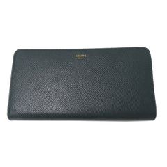 ✨極美品✨セリーヌ ラージジップウォレット レザー 金ロゴ 長財布 黒
