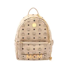 エム・シー・エム MCM リュックサック バックパック ヴィセトス ベージュ/ブラック PVCコーティングキャンバス レザー ヴィセトス バックパック レディースのサムネイル