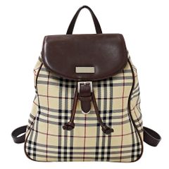 Burberry リュック ノバチェック シャドーホース キャンバス レザー