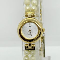 MIKIMOTO ミキモト GP×パール ホワイトシェル文字盤 JAL限定腕時計
