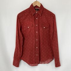 RRL 三つ星 花柄 ストライプ ウエスタンシャツ スナップボタン S