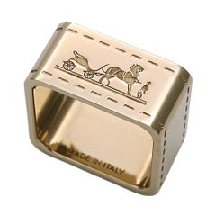 HERMES ボルデュック スカーフリング シルバー 馬車柄 スクエア - メルカリ