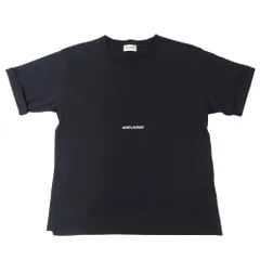 サンローラン SAINT LAURENT Tシャツ レディース ブランド 半袖Ｔシャツ コットン ブラック XS 黒 ロゴ おしゃれ シンプル 【中古】のサムネイル