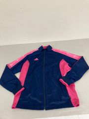 adidas トラックジャケット ネイビー ピンク - メルカリ