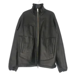 イサムカタヤマバックラッシュ ISAMU KATAYAMA BACKLASH スペインムートン リバーシブル レザージャケット ブルゾン 長袖 M ブラック 黒 2068-03のサムネイル