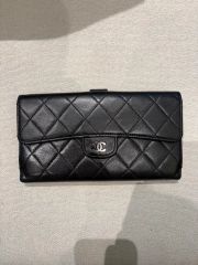 CHANEL ボーイシャネル ラムスキン 長財布 ブラック　ヴィンテージ　正規品 早い者勝ち】CHANEL ボーイシャネル 長財布 ブラック - メルカリ