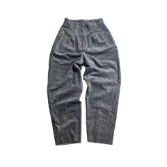 LANCEL ランセル コーデュロイパンツ グレー ワイドパンツ ツータック 綿100% 古着 メンズ カジュアル 90sのサムネイル
