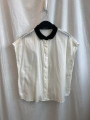 1度使用】BLANCVERT ブランベールリネンノースリーブシャツ ブラウス