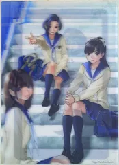 ラブプラス 3人集合(階段座り) 3Dクリアファイル