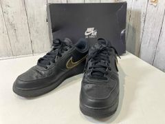 Nike ナイキGS エアフォース1 エレベイト トリプルブラックレザー29cm 