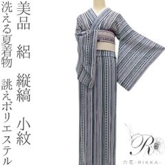 単衣 小紋 フルセット 口無し瓢箪 レトロ柄 お出掛けに 着物 Q1 - メルカリ