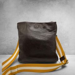 BALLY バリー 本革 レザー ショルダーバッグ クロスボディ ブラウン 茶
