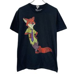 ディズニー ズートピア ニック ワイルド メンズ 半袖 Tシャツ 刺繍 LL