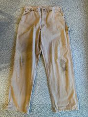 古着 90s USA製 Carhartt フェード ダブルニー ワークパンツ - メルカリ