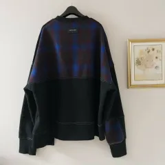アンダーソンベル CHECK バイカラー スウェット ブラックのサムネイル