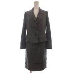 ボディドレッシングデラックス BODY DRESSING Deluxe スーツ セットアップ ジャケット ひざ丈 スカート フェイクスエード 上下サイズ違い 36 38 グレーのサムネイル