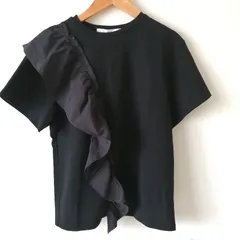美品　LE CIEL BLEU　ルシェルブルー　Tシャツ　カットソー　フリル　ブラック　441のサムネイル