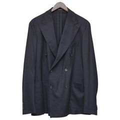 美品 ボリオリ 最高級ホップサック ダブル DOVERジャケット 48 L 紺