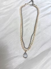 レディース パール ネックレス バロック 淡水 大小 silver 3連 - メルカリ