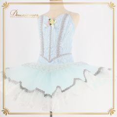 チャコット・バレエ衣裳・袖飾り付き・美品】 Mサイズ レンタル回数1