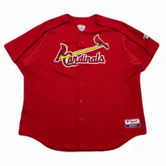 MLB ベースボールシャツ カージナルス メンズ 2X 2XL相当 ビッグサイズ レッド プホルス #5 2004 ワールドシリーズ 刺繍ワッペン ゲームシャツ Cardinalsのサムネイル