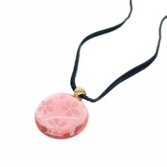 100/美品K18 750 バカラ×ゲラン コラボ 桜 イリゼ ペンダントトップ