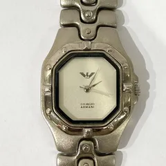 ◉Giorgio Armani◉ジョルジオアルマーニ　腕時計　クォーツ　シルバーカラー　オクタゴン　※パッキン無しのサムネイル