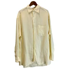 【中古】　Ermenegildo Zegna　リネンシャツ　プレーンシャツ　長袖　トップス　レギュラーカラー　胸ポケット　無地　スペイン製　古着　/1156のサムネイル