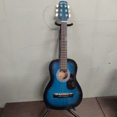 青色 ギター Vロゴ 全長87cm - メルカリ