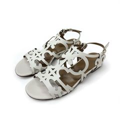HERMES 】GIGI サンダル バックル レザー ヒール黒 22.5 - メルカリ