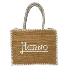 HERNO(ヘルノ) ハンドバッグ美品  - BAG00018D 90001 ブラウン×白のサムネイル