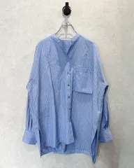 美品　hunch ポリエステルブロード デザインシャツ【Stripe】のサムネイル