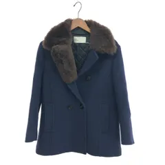 TORYBURCH トリーバーチ ファー付ピーコート サイズ:0 ファー取り外し可 2023年   ネイビー レディース / 240001205955のサムネイル