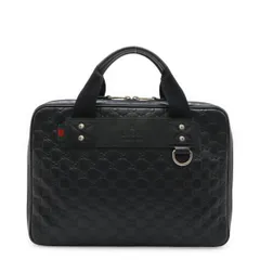 GUCCI グッチ グッチシマ ラバー PCケース ビジネスバッグ レザー ブラック 黒 シルバー金具 281905のサムネイル