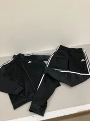 送料無料★美品★adidas アディダス★ジャージ　上下セット　セットアップ★メンズ　Lサイズ★ブラック　#80601sj40