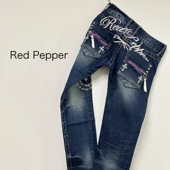 クロス ロゴ刺繍 クロップドパンツ【Red Pepper】のサムネイル