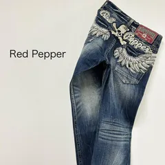 スカル装飾 ウィング刺繍 デニム 【Red Pepper】のサムネイル