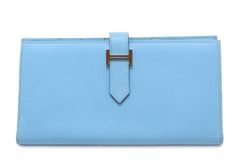 美品 HERMES エルメス ベアンミニ Y刻印 ウォレット 財布 ブルージーン