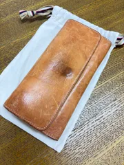 イルビゾンテ 長財布 レザー ロングウォレット キャメル ヌメ 保存袋付き